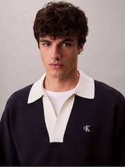Calvin Klein Cotton Relaxed Johnny Collar Sweater - Bild 3 von 7