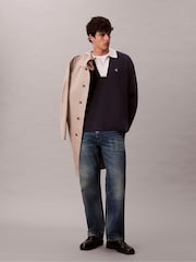 Calvin Klein Cotton Relaxed Johnny Collar Sweater - Bild 4 von 7