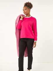 Roman Frill Collar Stretch Jersey Blouse - Imagem 2 de 5