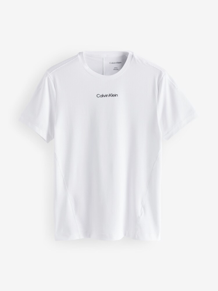 Calvin Klein White Breathable Quick-Dry Gym T-Shirt - Image 1 of 1