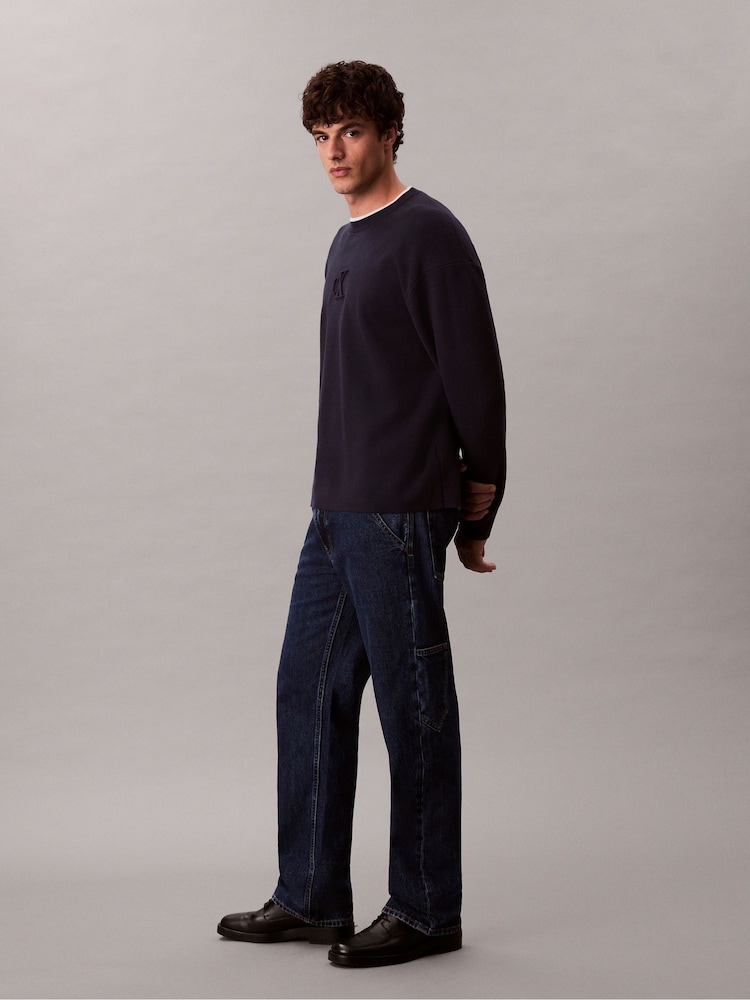 Calvin Klein Blue Straight Leg Carpenter Jeans - Image 2 of 7