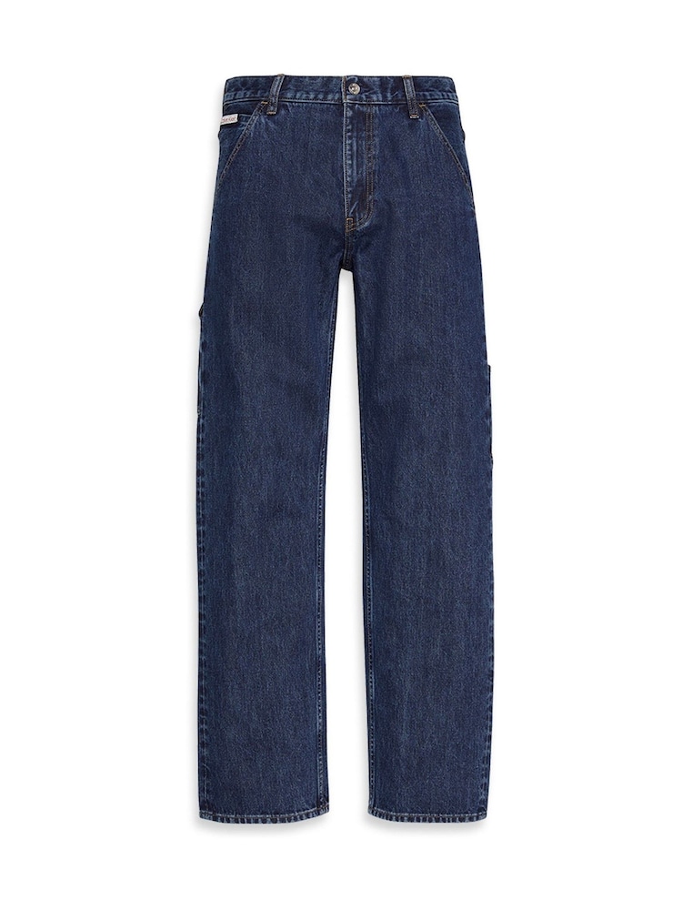 Calvin Klein Blue Straight Leg Carpenter Jeans - Image 7 of 7