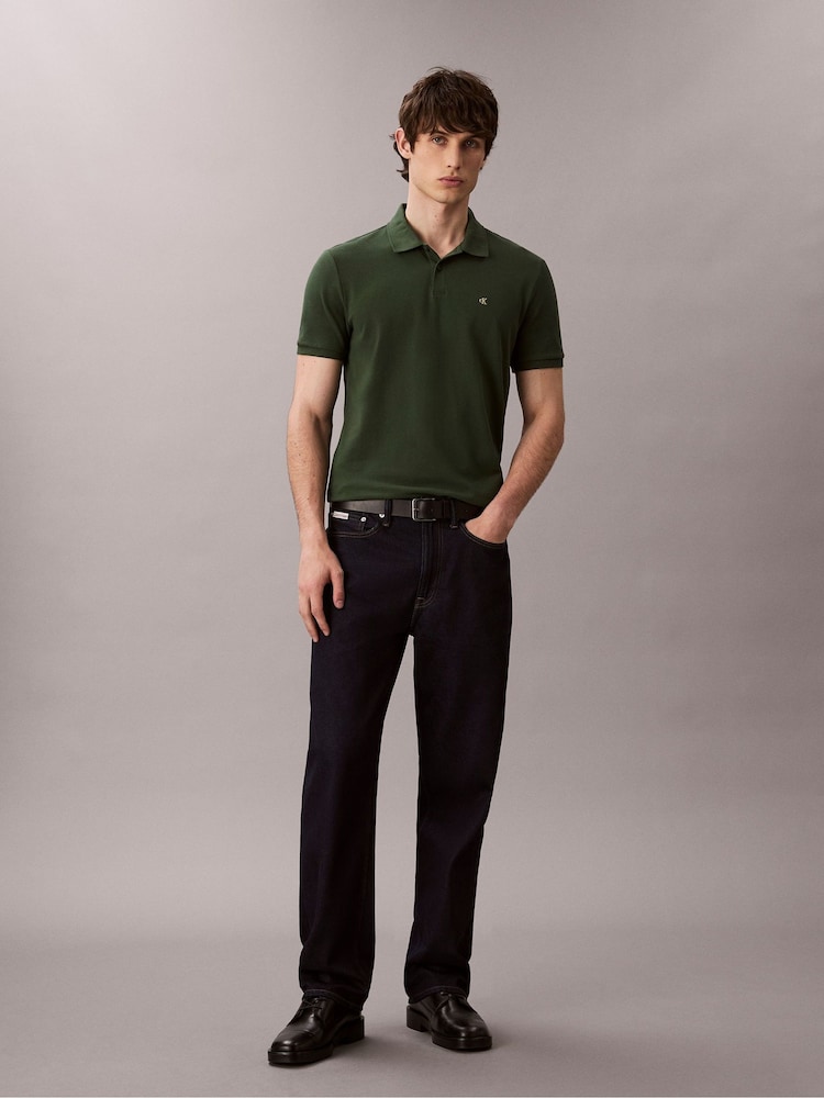 Calvin Klein Green Cotton Pique Classic Polo Shirt - Image 1 of 6