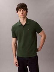 Calvin Klein Green Cotton Pique Classic Polo Shirt - Image 3 of 6