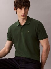 Calvin Klein Green Cotton Pique Classic Polo Shirt - Image 4 of 6