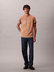 Calvin Klein Brown Circle Graphic Relaxed T-Shirt - Image 4 of 6