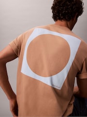 Calvin Klein Brown Circle Graphic Relaxed T-Shirt - Image 5 of 6