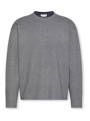 Calvin Klein Brown Embossed Monogram Logo Relaxed Sweater - Image 6 of 6