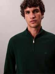Calvin Klein Green Quarter Zip Merino Jumper - Image 5 of 6