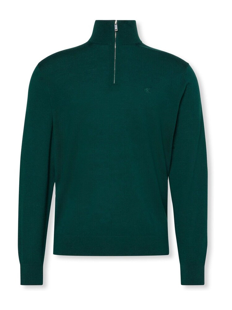 Calvin Klein Green Quarter Zip Merino Jumper - Image 6 of 6