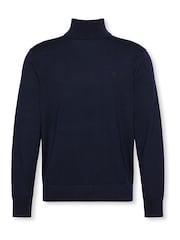 Calvin Klein Blue Merino Wool Turtle Neck Jumper - Image 6 of 6