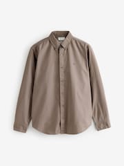 Calvin Klein Brown Solid Classic Oxford Button-Down Shirt - Image 6 of 6