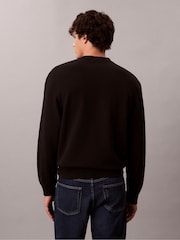 Calvin Klein Black Relaxed Monogram Sweatshirt - Image 2 of 6