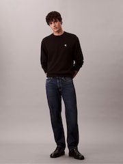 Calvin Klein Black Relaxed Monogram Sweatshirt - Image 3 of 6