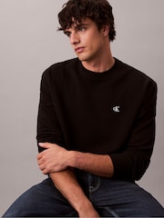 Calvin Klein Black Relaxed Monogram Sweatshirt - Image 4 of 6