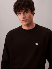 Calvin Klein Black Relaxed Monogram Sweatshirt - Image 5 of 6