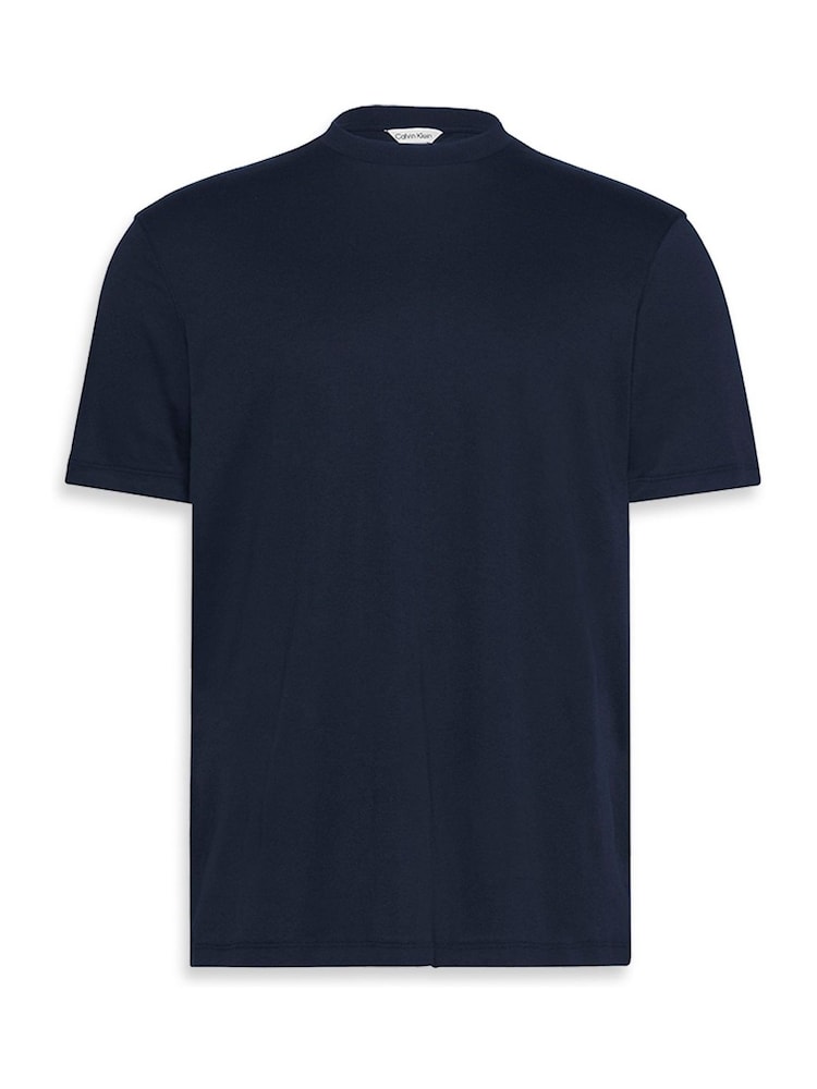 Calvin Klein Blue Cotton T-Shirt - Image 6 of 6 Calvin Klein Blue Cotton T-Shirt - Image 6 of 6