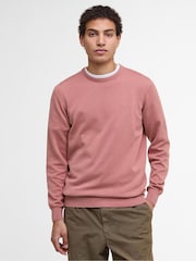 Barbour® Pink Pima Crew Earth Jumper - Image 1 of 6