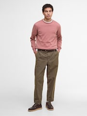 Barbour® Pink Pima Crew Earth Jumper - Image 2 of 6