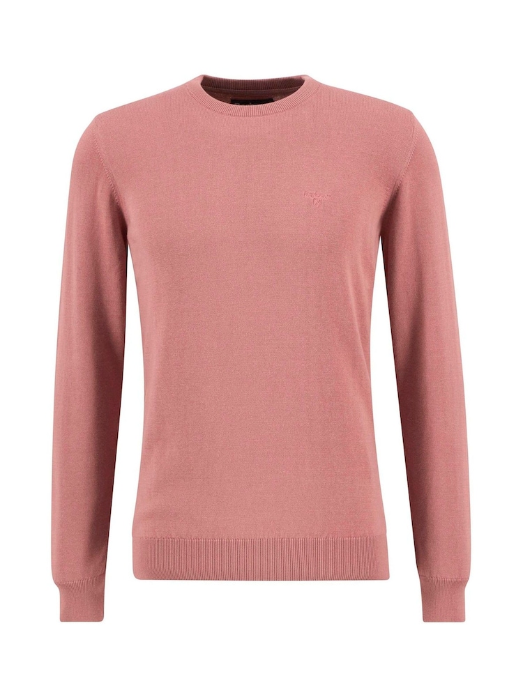 Barbour® Pink Pima Crew Earth Jumper - Image 6 of 6 Barbour® Pink Pima Crew Earth Jumper - Image 6 of 6