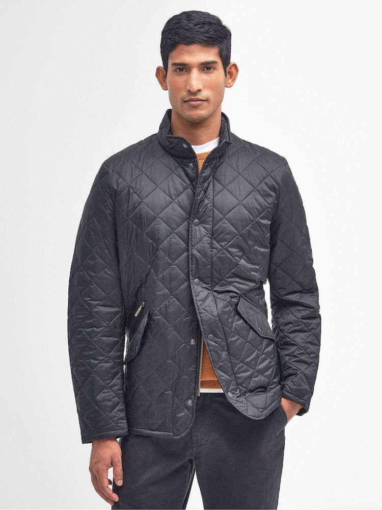 Barbour® Black Flyweight Chelsea Coat - Image 1 of 12 Barbour® Black Flyweight Chelsea Coat - Image 1 of 12