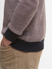 Barbour® Pink & Blue Navy Wells Crew Jumper - Image 5 of 6