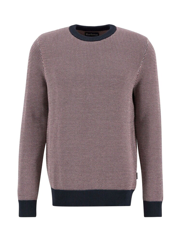 Barbour® Pink & Blue Navy Wells Crew Jumper - Image 6 of 6