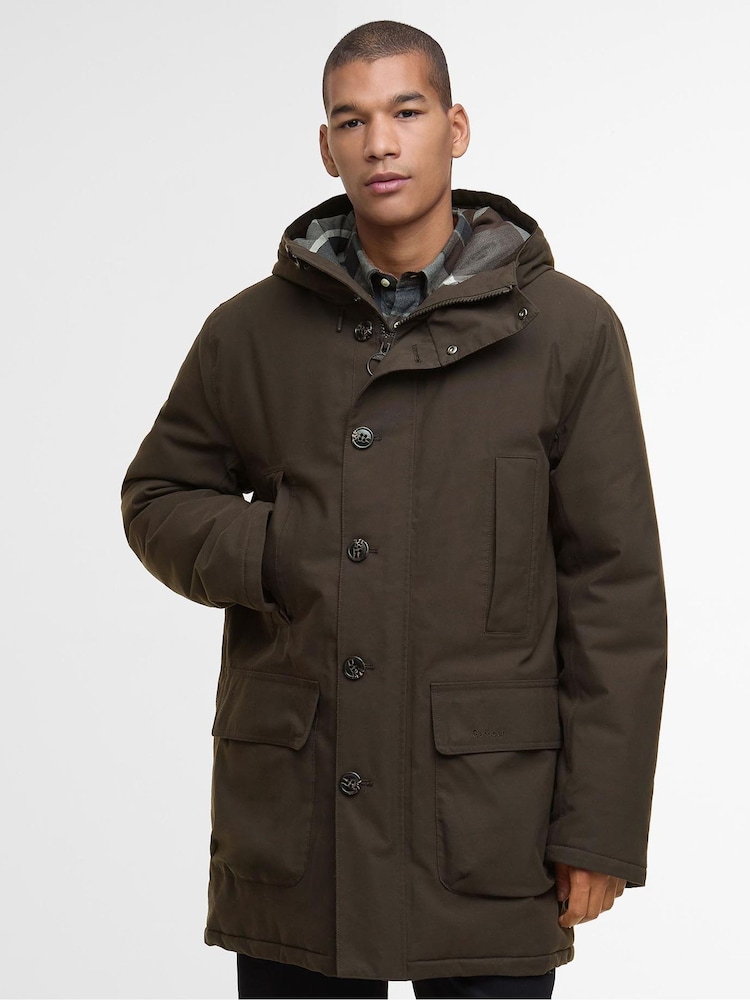 Barbour® Navy Winter Beaufor Coat - Image 1 of 7 Barbour® Navy Winter Beaufor Coat - Image 1 of 7