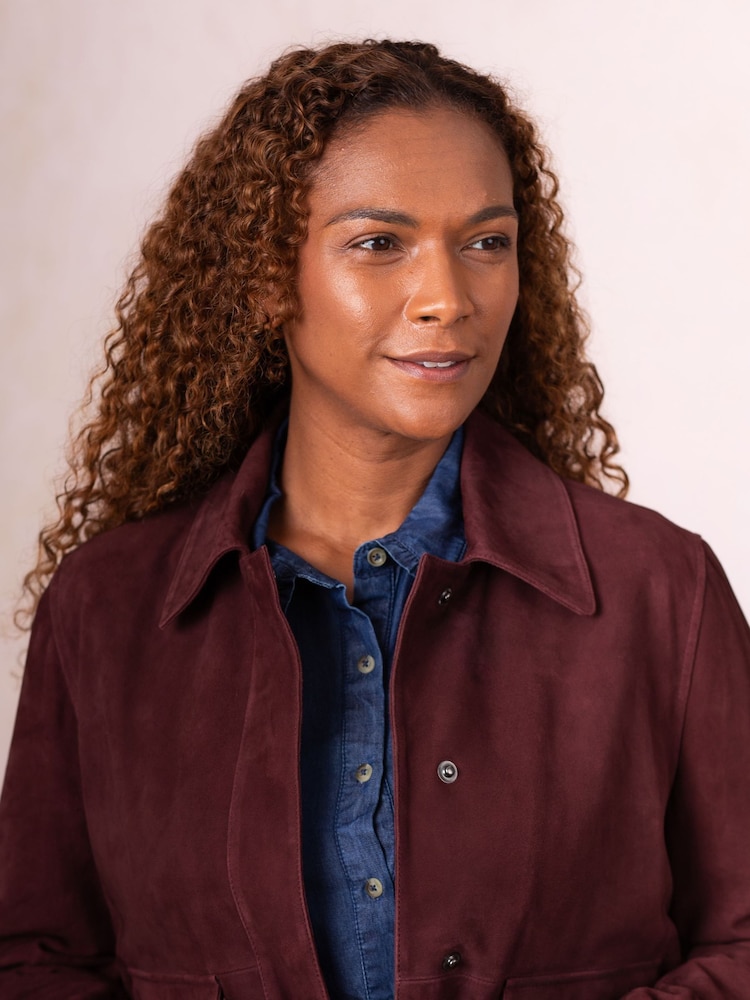 Lakeland Leather Red Southey Suede Jacket - Image 2 of 6 Lakeland Leather Red Southey Suede Jacket - Image 2 of 6