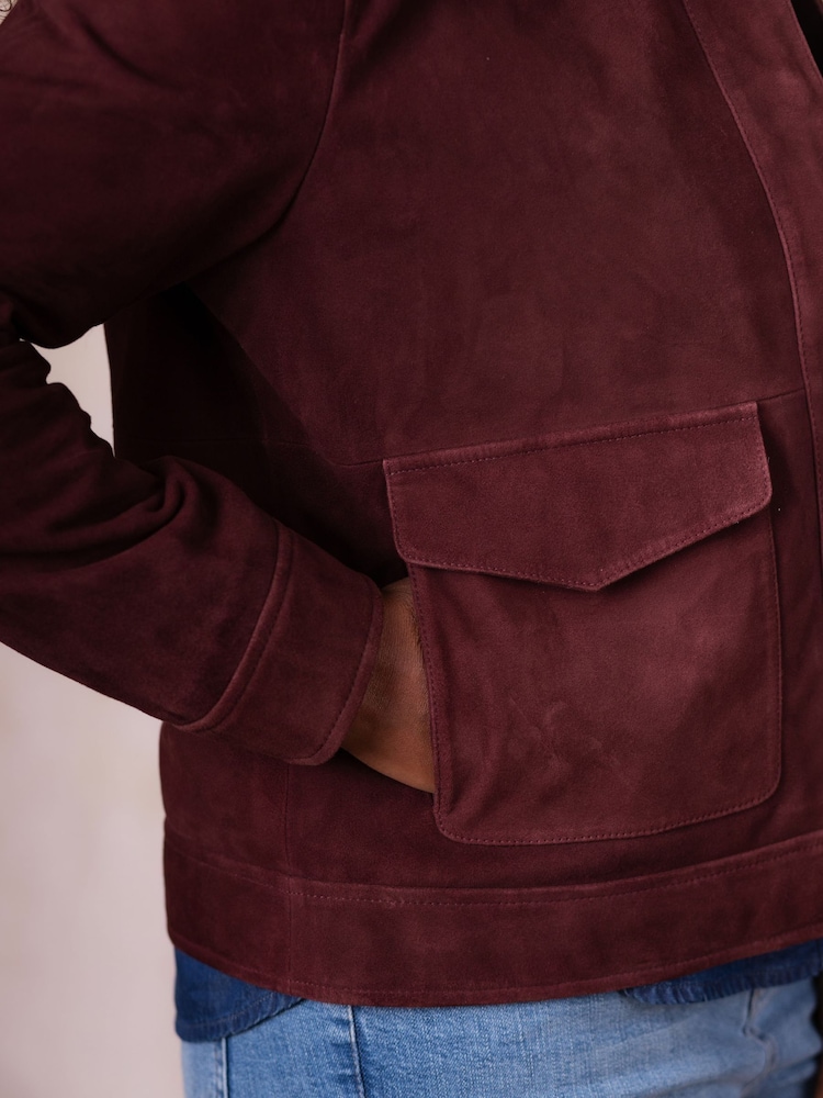 Lakeland Leather Red Southey Suede Jacket - Image 6 of 6 Lakeland Leather Red Southey Suede Jacket - Image 6 of 6