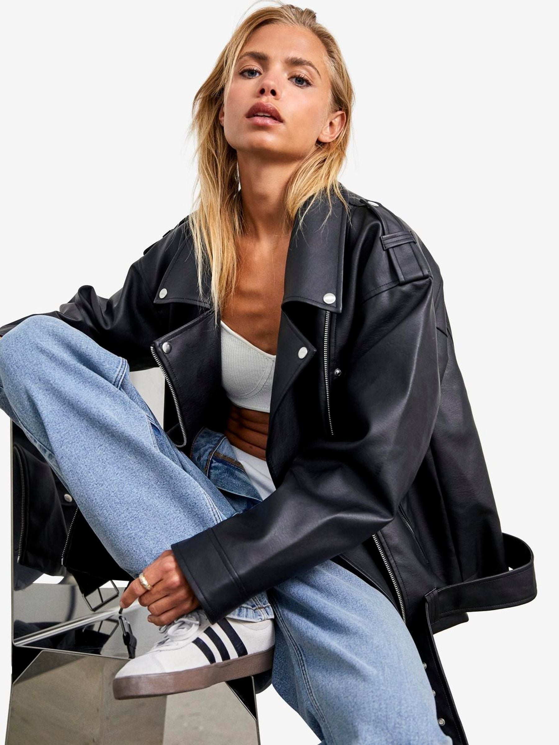 Buy NOISY MAY Black Oversized Biker Jacket from the Next UK online