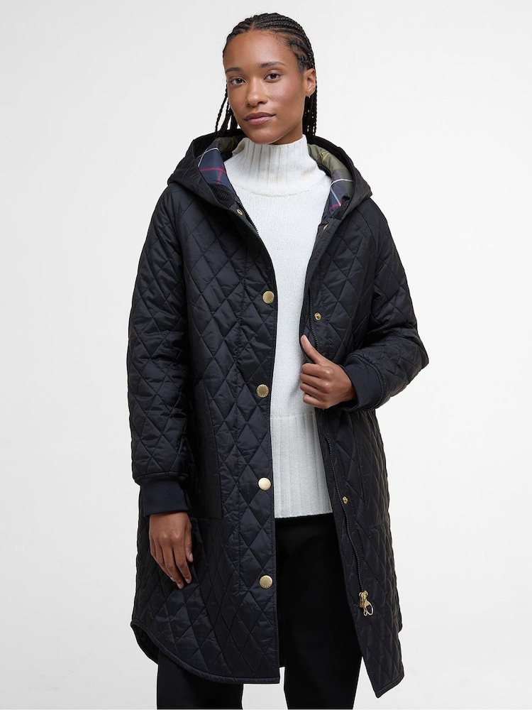 Barbour® Black Hilary Quilt Coat - Image 1 of 9