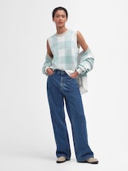 Barbour® Blue Maisie Wide Leg Trousers - Image 2 of 6