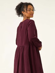 Roman Purple Petite Cotton Mini Dress - Image 2 of 5