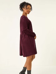 Roman Purple Petite Cotton Mini Dress - Image 3 of 5