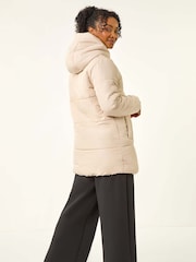 Roman Grey Petite Hooded Quilted Puffer Coat - Image 3 of 5