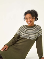 Roman Green Petite Knit Jumper Dress - Image 1 of 5