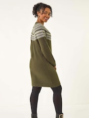Roman Green Petite Knit Jumper Dress - Image 3 of 5