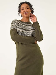 Roman Green Petite Knit Jumper Dress - Image 4 of 5