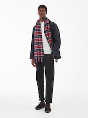 Barbour® Red Tartan Lambswool Scarf - Image 2 of 5
