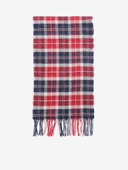 Barbour® Red Tartan Lambswool Scarf - Image 3 of 5
