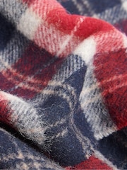 Barbour® Red Tartan Lambswool Scarf - Image 4 of 5