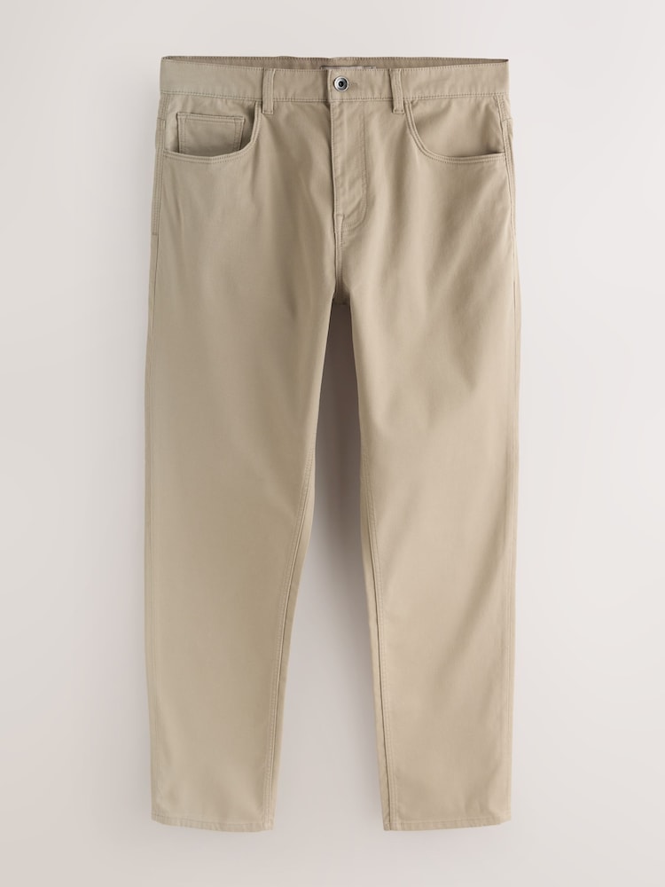 Neutral Slim Fit 5 Pocket Soft Touch Trousers - Image 1 of 5