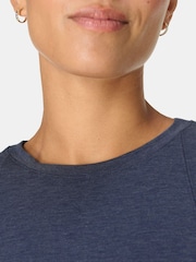 Sweaty Betty Blue Soft Flow Studio Longline Long Sleeve Top - Image 5 of 7