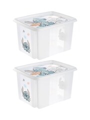 Keeeper Black Karolina Stitch Turnaround Storage Boxlid 30L Set of 2 - Image 1 of 5