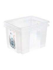 Keeeper Black Karolina Stitch Turnaround Storage Boxlid 30L Set of 2 - Image 3 of 5