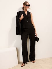 Friends Like These Black Tailored Waistcoat with Linen - Image 4 of 5