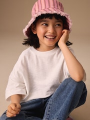 White Textured Oversized Boxy T-Shirt (3-16yrs) - Image 2 of 8