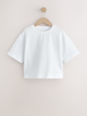 White Textured Oversized Boxy T-Shirt (3-16yrs) - Image 5 of 8
