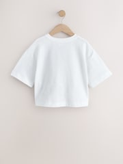 White Textured Oversized Boxy T-Shirt (3-16yrs) - Image 6 of 8